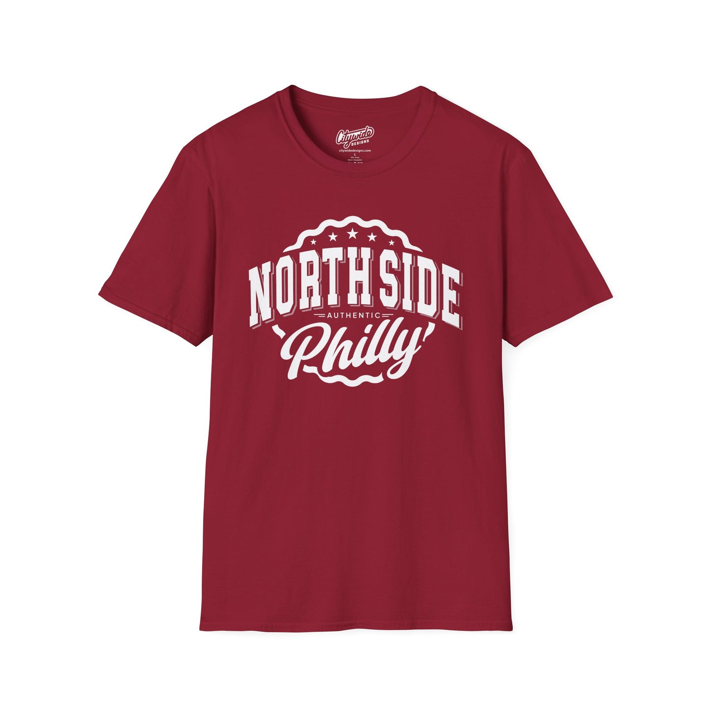 North Side Philly Graphic Tee with Stars & Ribbon, Philadelphia Pride