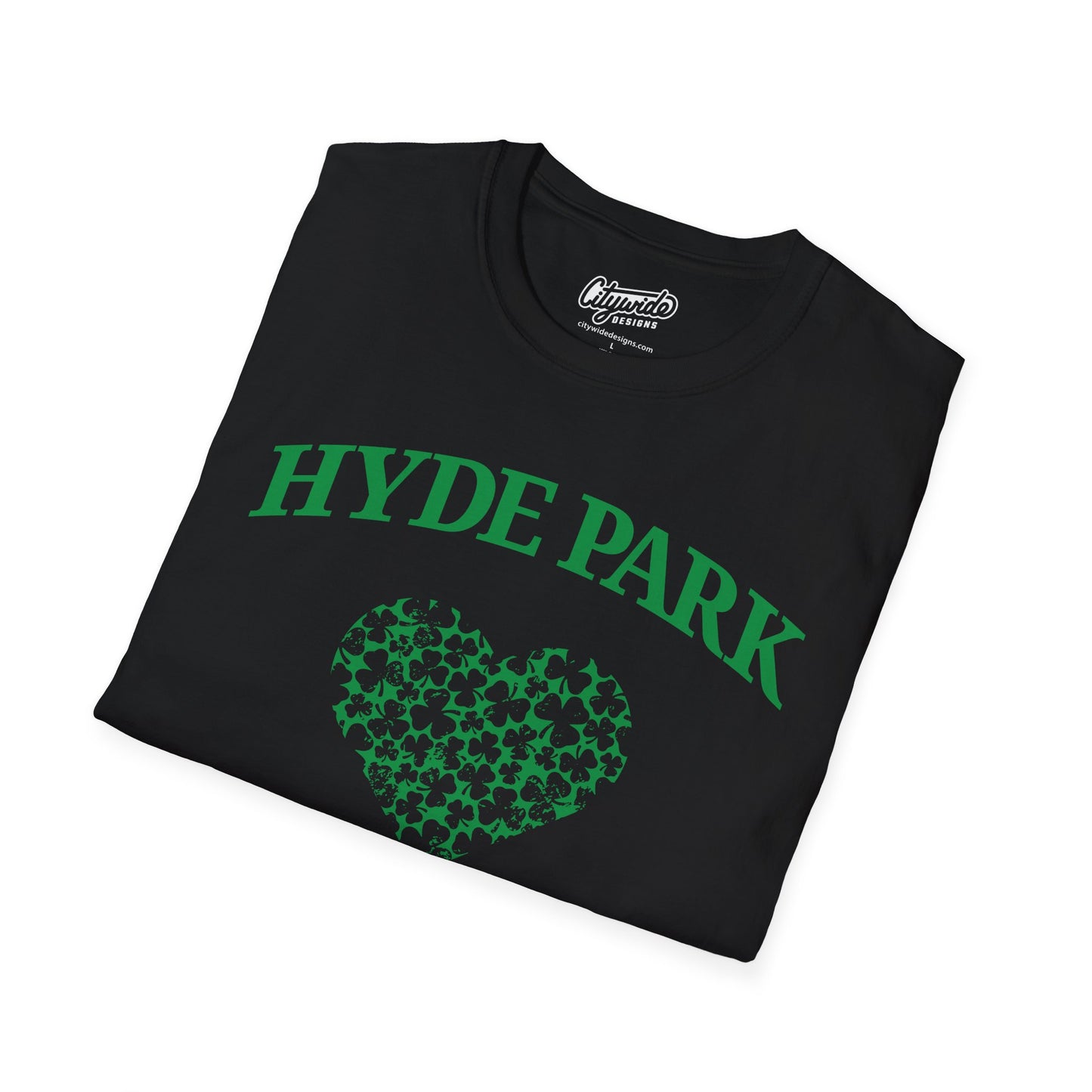 Hyde Park Neighborhood Pride Heart of Shamrocks T-Shirt