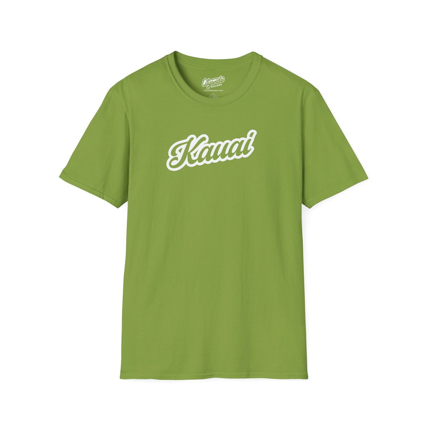 Kauai, HI Classic Script Text Stylish T-Shirt