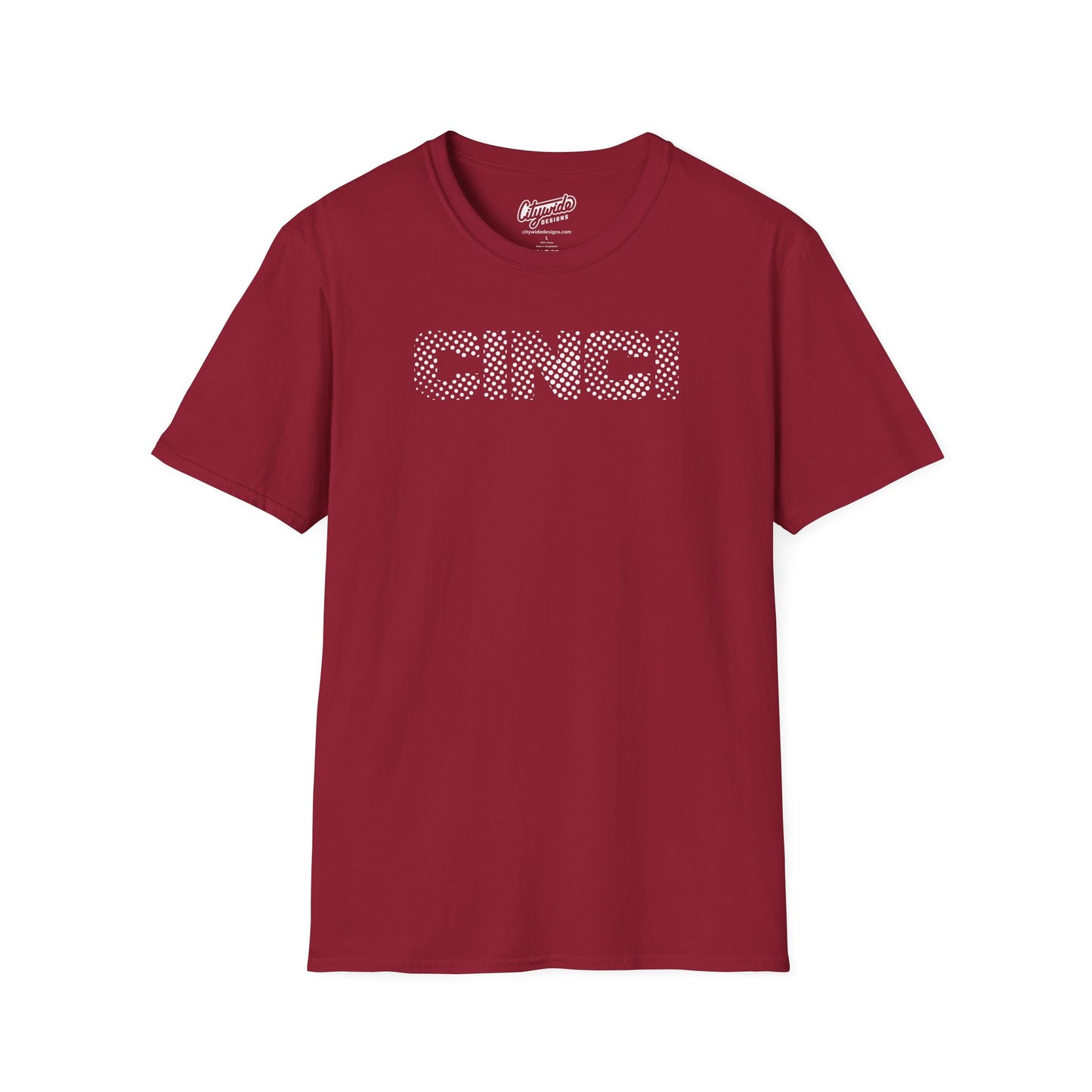 CINCI Created From Halftone Dots, Pop Art l Design Graphic Tee