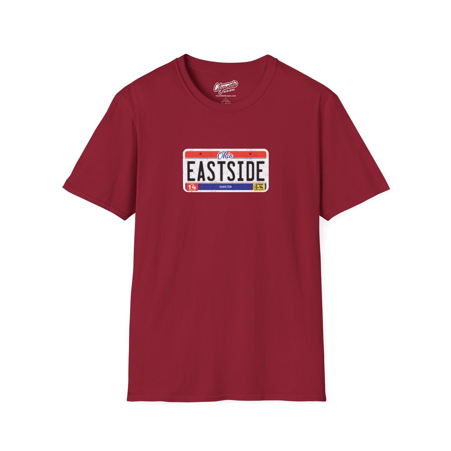 Ohio Personalized License Plate Graphic Tee with Football Text