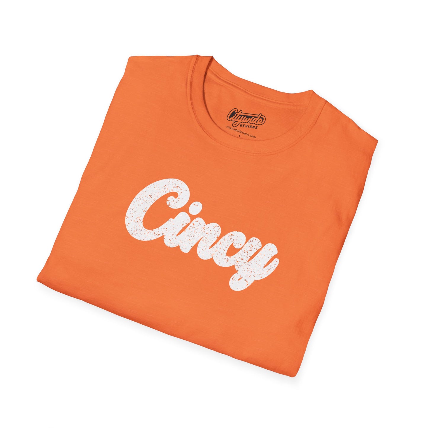 Cincy Grunge Look T-shirt - Retro, Weathered Look