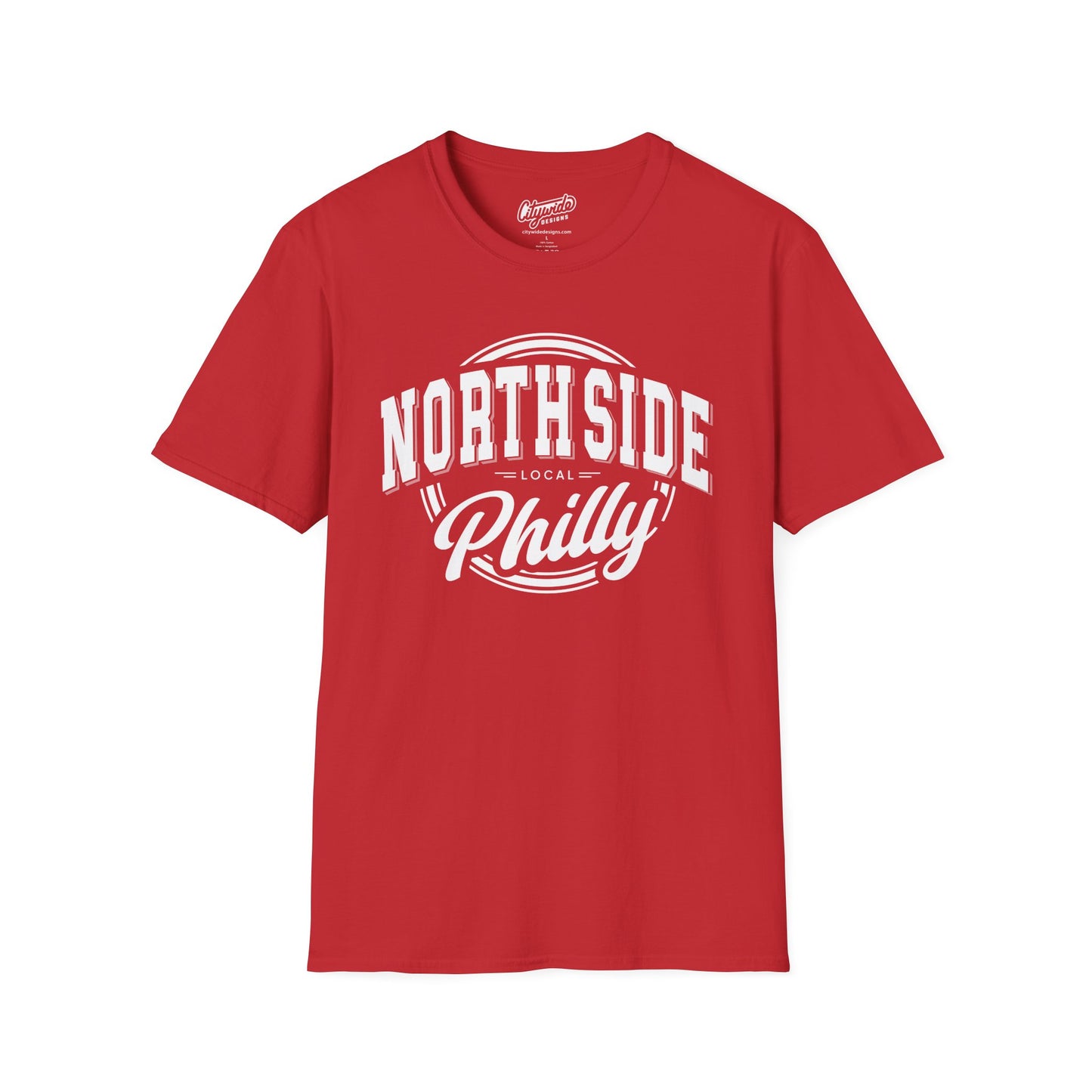 North Side Philly, Arched & Script Text, Philadelphia Graphic Tee