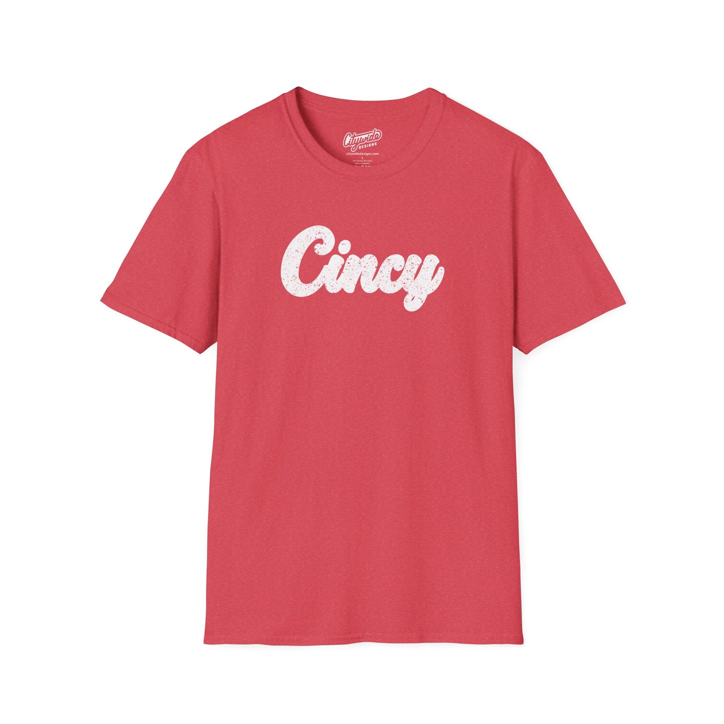 Cincy Grunge Look T-shirt - Retro, Weathered Look