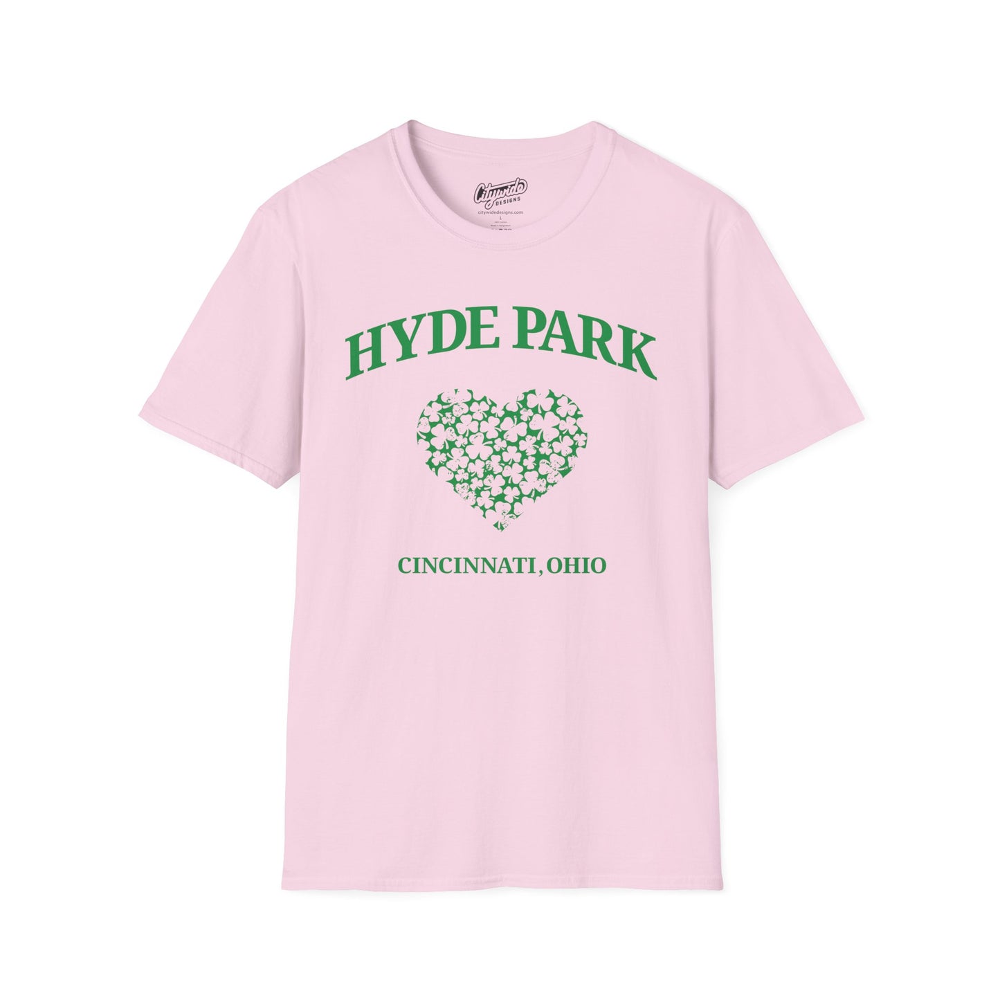 Hyde Park Neighborhood Pride Heart of Shamrocks T-Shirt