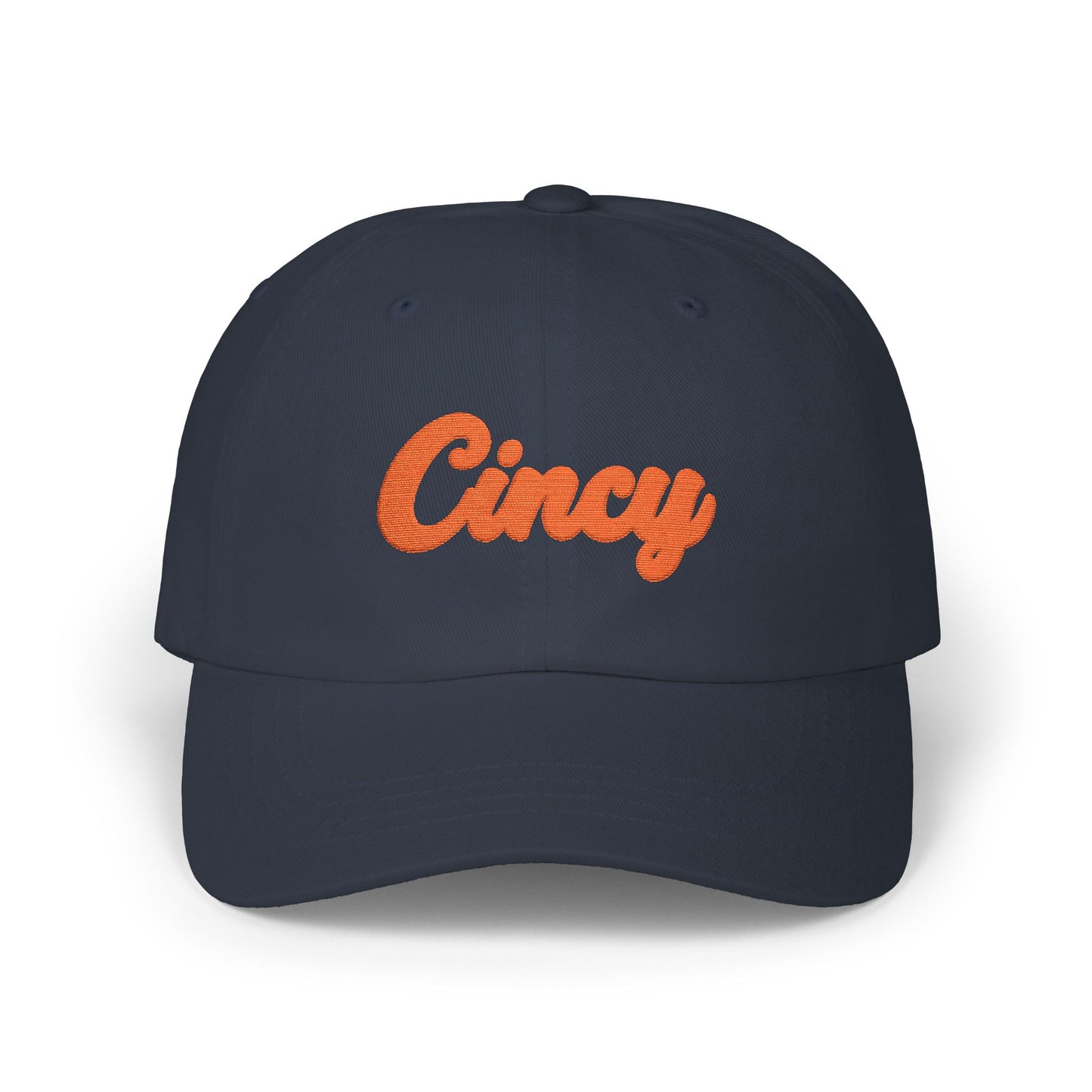 Cincy Dad Cap – Embroidered Script Baseball Hat (Cincinnati Fan)