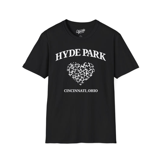 Hyde Park Cincinnati Heart of Shamrocks T-Shirt for St. Patricks Day