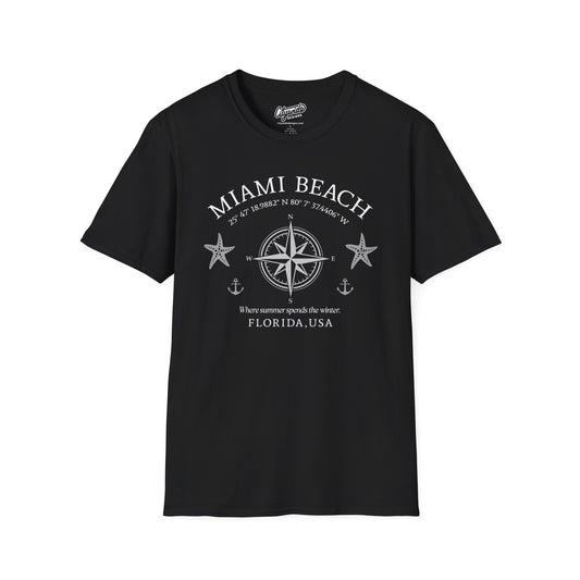 Miami Beach, Florida Starfish and Anchors T-Shirt