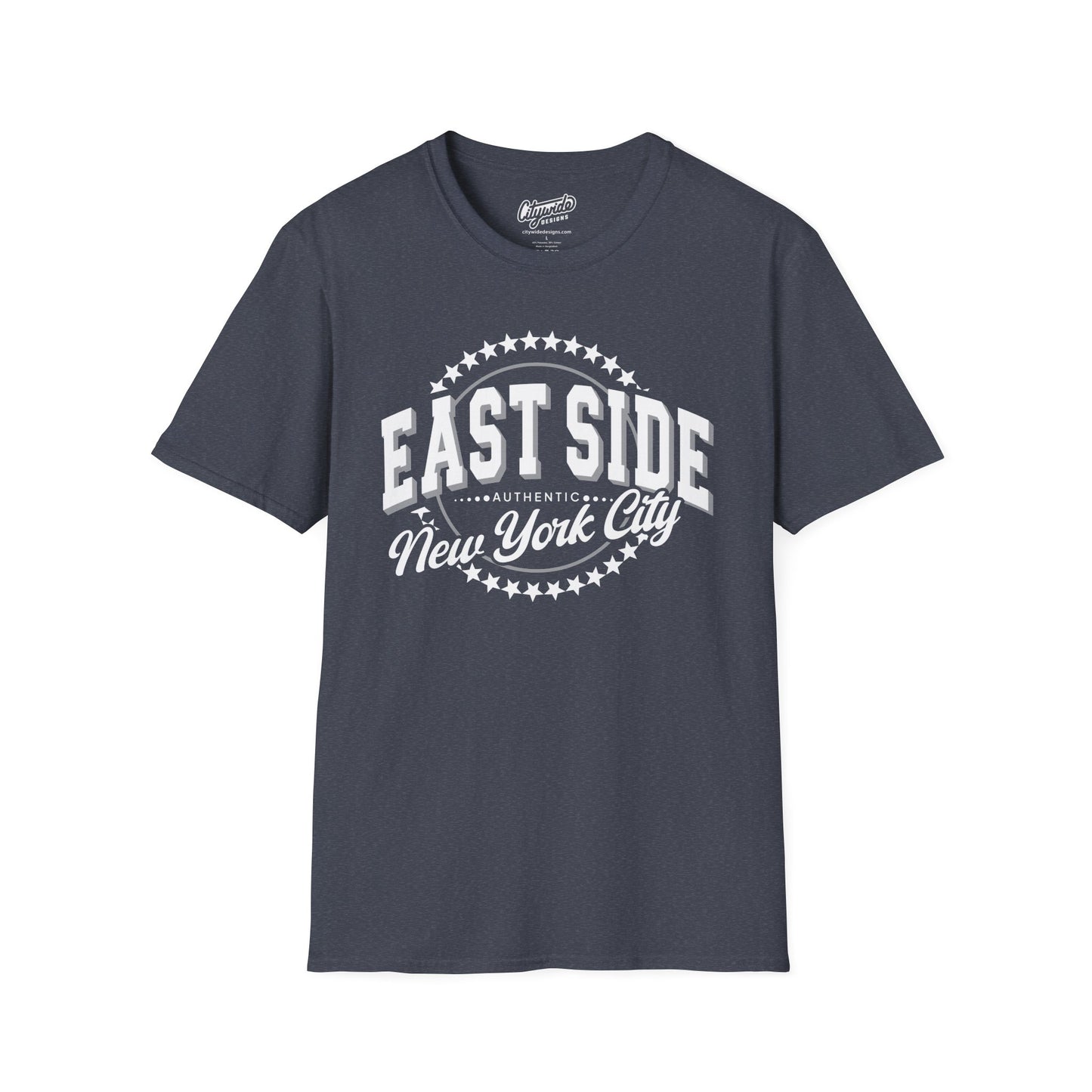East Side, New York City Graphic Tee with Circle of Stars