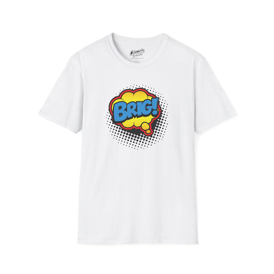 Brig in Pop Art Comic Word Bubble Graphic Tee with Halftone Dots