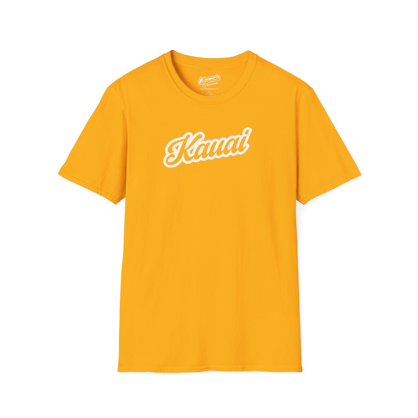 Kauai, HI Classic Script Text Stylish T-Shirt