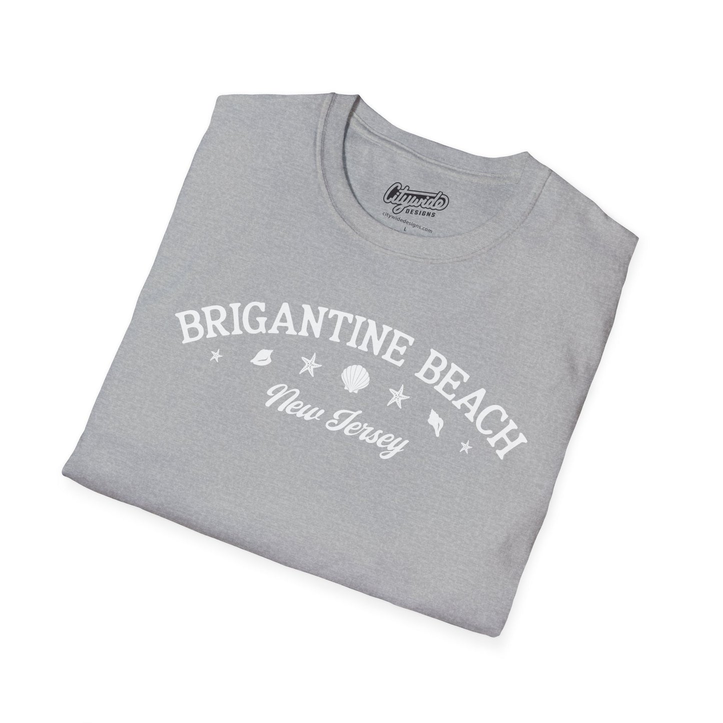 Brigantine Beach, New Jersey Shells And Stars On Arch T-Shirt