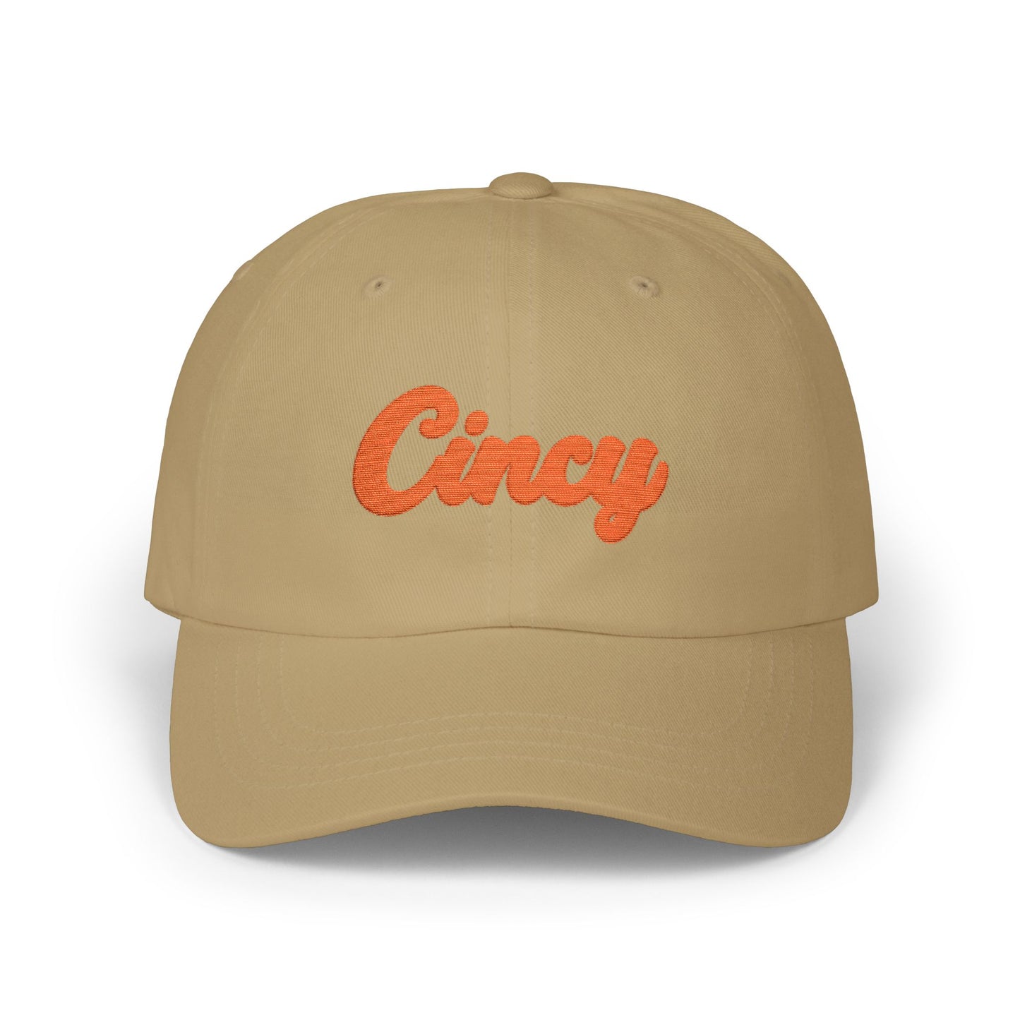 Cincy Dad Cap – Embroidered Script Baseball Hat (Cincinnati Fan)