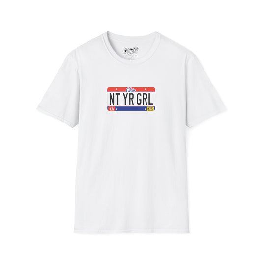 Ohio License Plate Graphic Tee with Nt Yr Grl Text T-Shirt