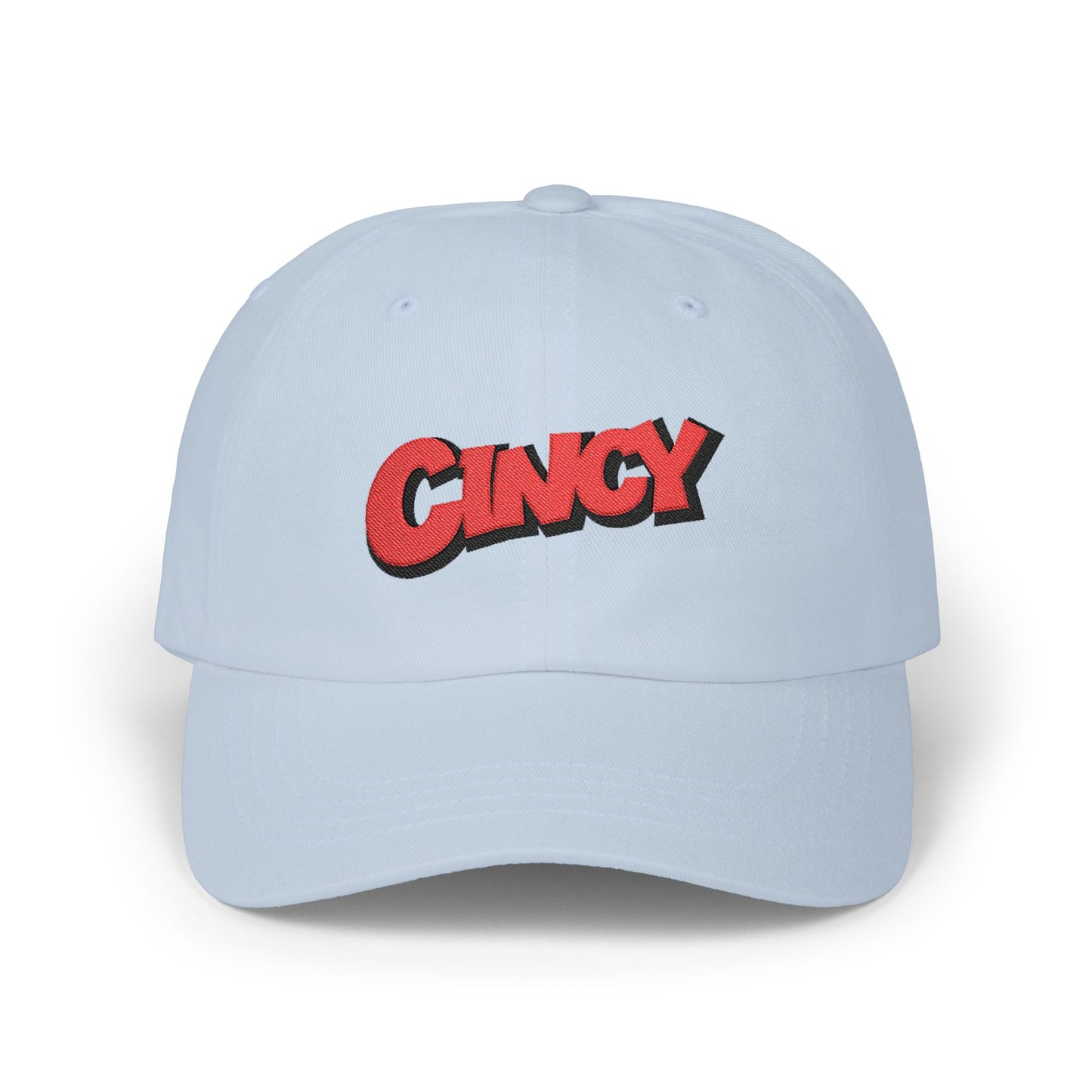 Cincy Jungle Pop Cap – Embroidered Script Baseball Hat (Cincinnati Fan)