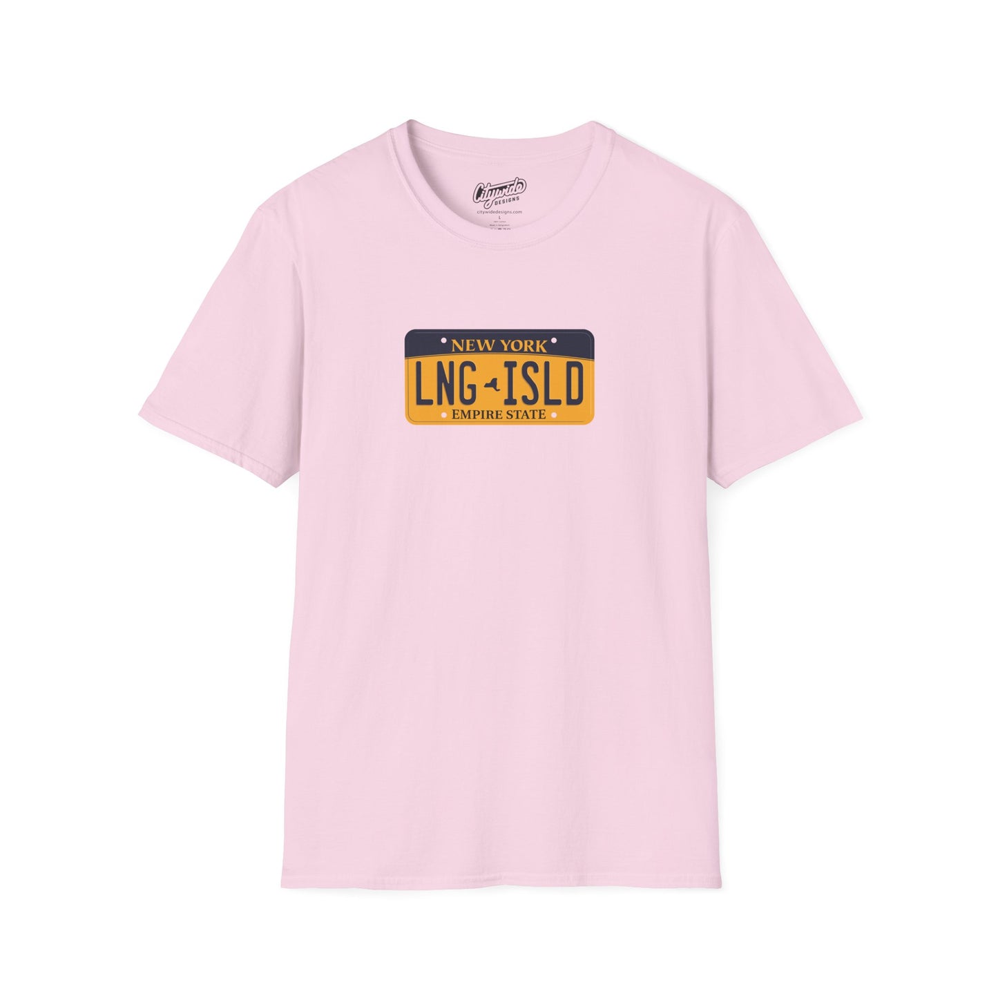 New York License Plate Graphic Tee with Lng Isld Text T-Shirt