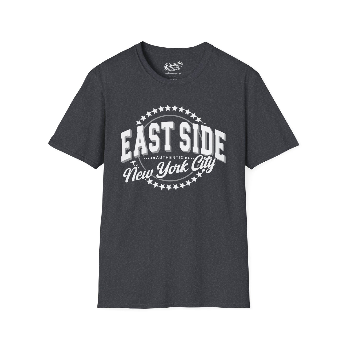 East Side, New York City Graphic Tee with Circle of Stars