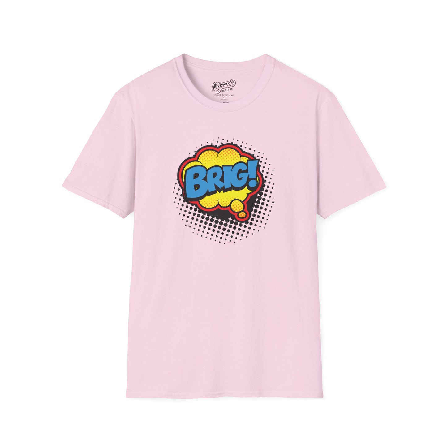 Brig in Pop Art Comic Word Bubble Graphic Tee with Halftone Dots