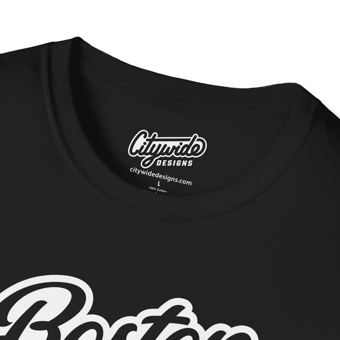Boston, MA Classic Script Text Stylish T-Shirt
