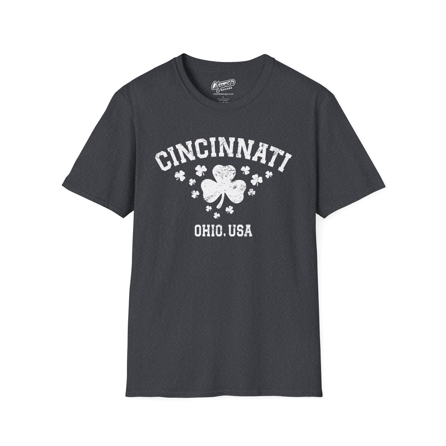 Cincinnati Shamrock T-Shirt | Lucky 12 Shamrocks City Design