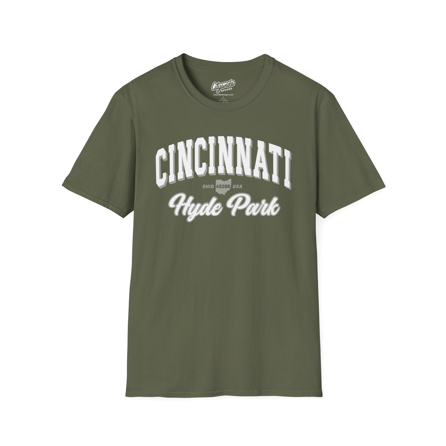Hyde Park Script Tee – Cincinnati Varsity 45208 Ohio