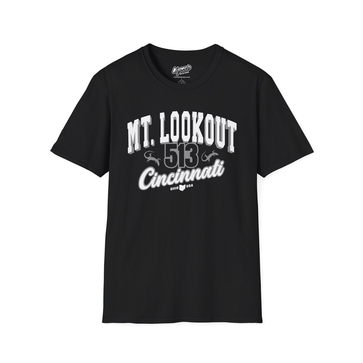 Mt. Lookout Cincinnati T-Shirt – 513, Lizards Neighborhood Tee