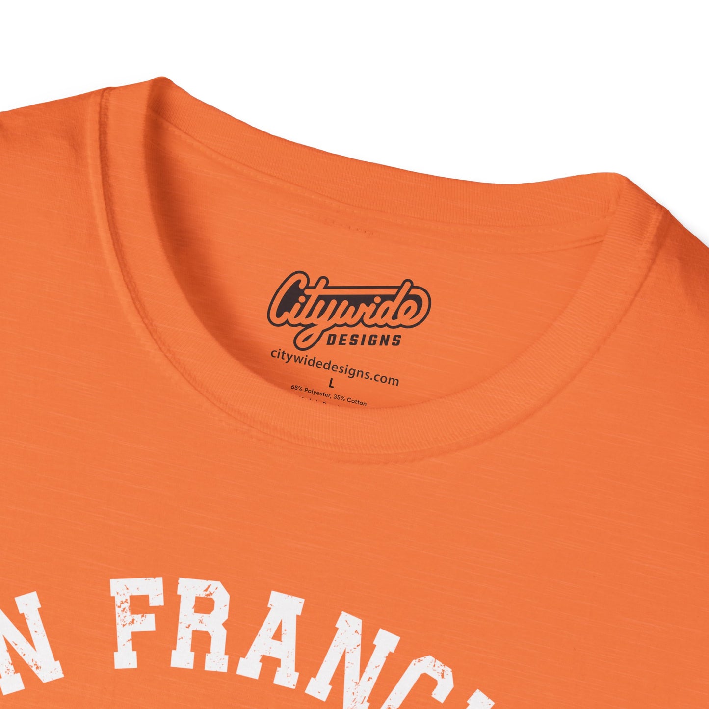 San Francisco, CA T-Shirt, Arched Varsity Text, Distressed Look