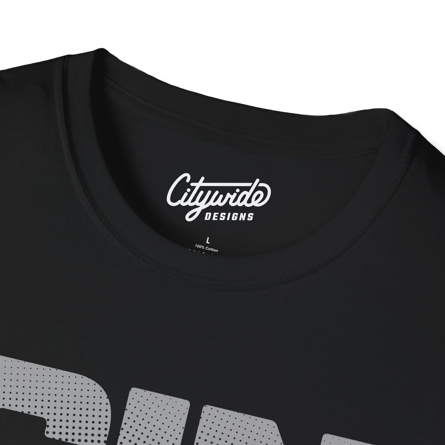 CIN Faded Pop Art Graphic Tee Design Ghosted Halftone Dots