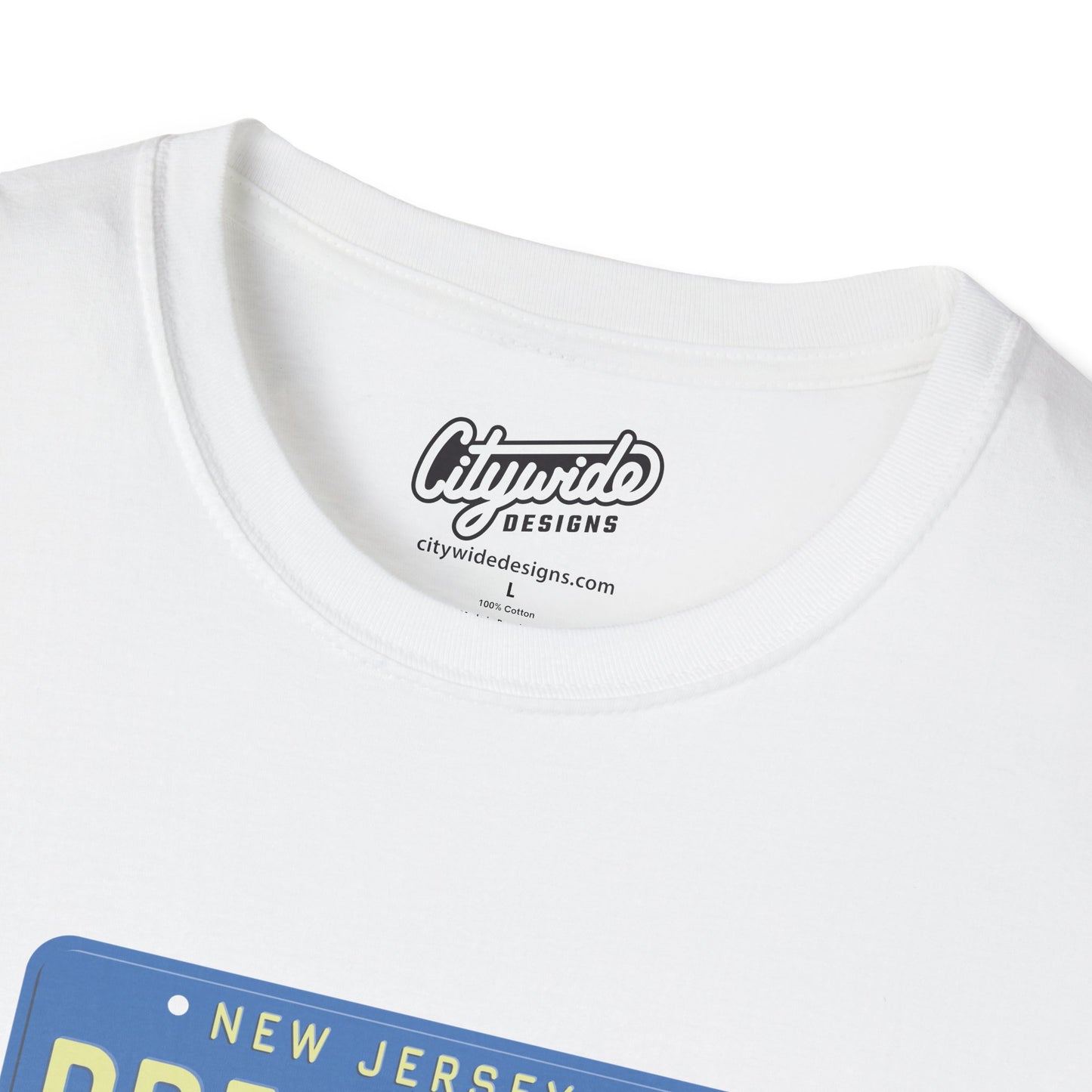 New Jersey Personalized License Plate Graphic Tee with Brigantine Text