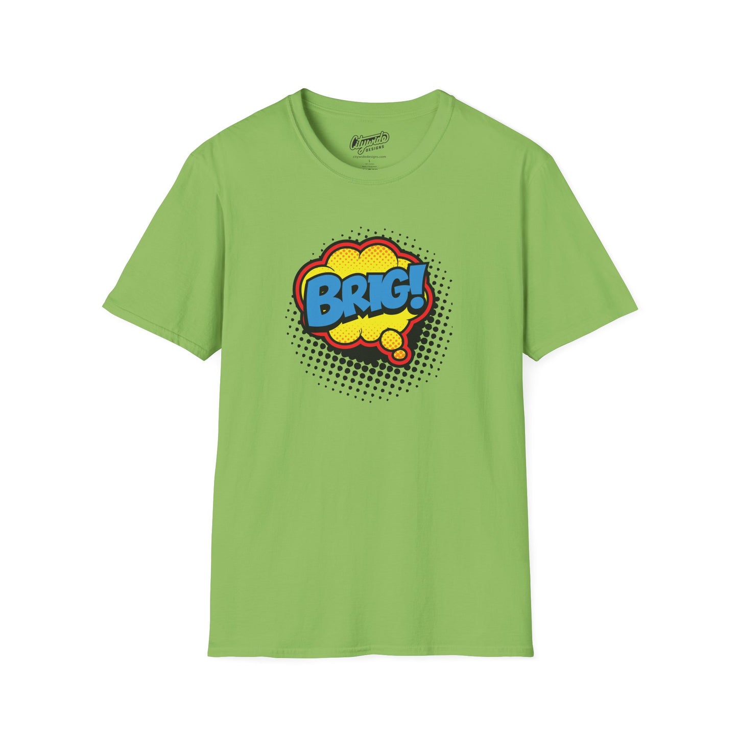 Brig in Pop Art Comic Word Bubble Graphic Tee with Halftone Dots