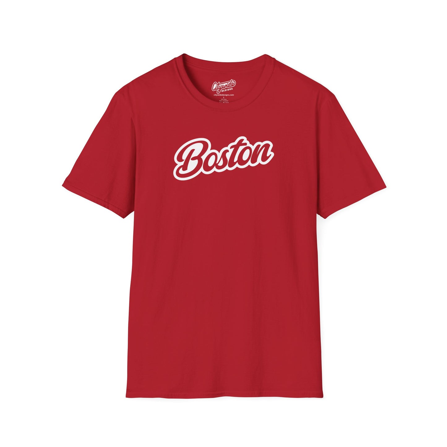 Boston, MA Classic Script Text Stylish T-Shirt