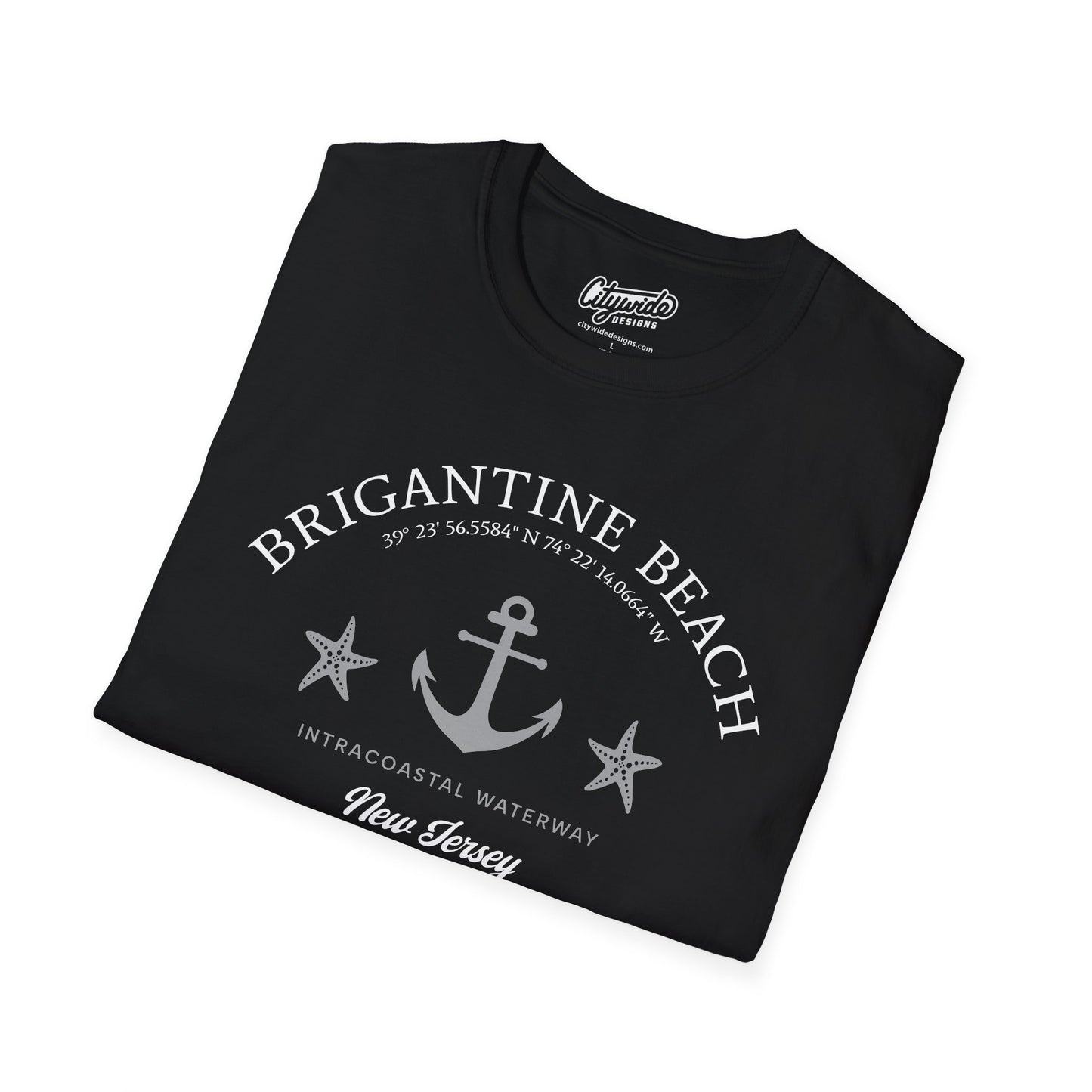 Brigantine Island, New Jersey Starfish and Anchor T-Shirt
