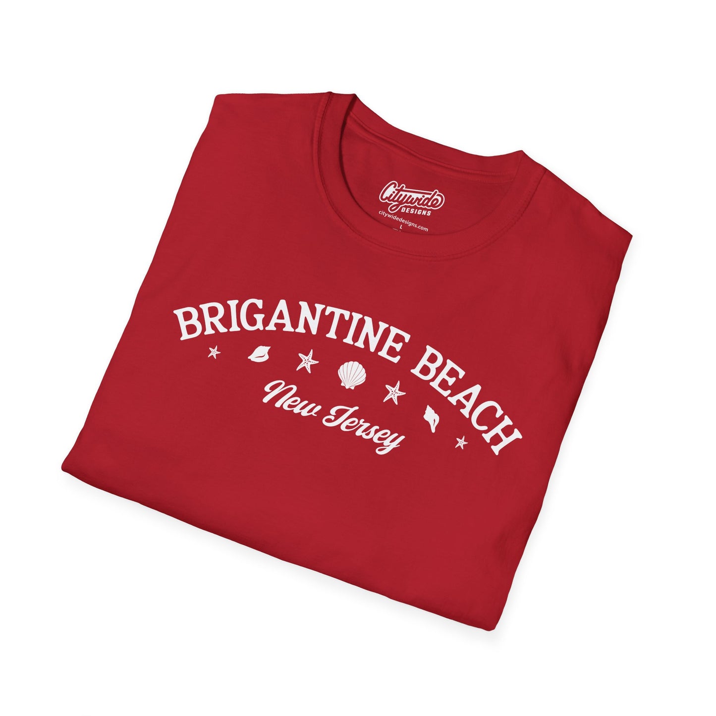 Brigantine Beach, New Jersey Shells And Stars On Arch T-Shirt