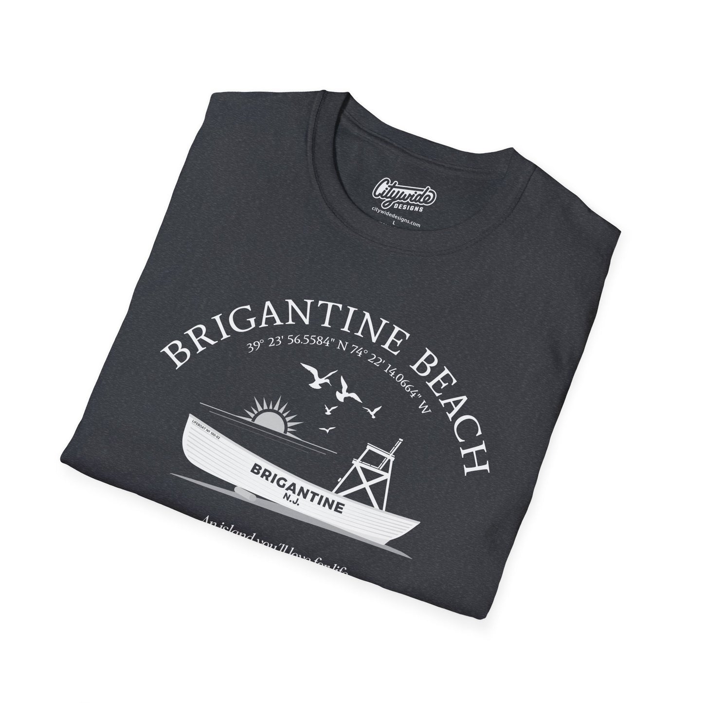 Brigantine, NJ, Beach Patrol Boat, An Island You'll Love For Life T-Shirt