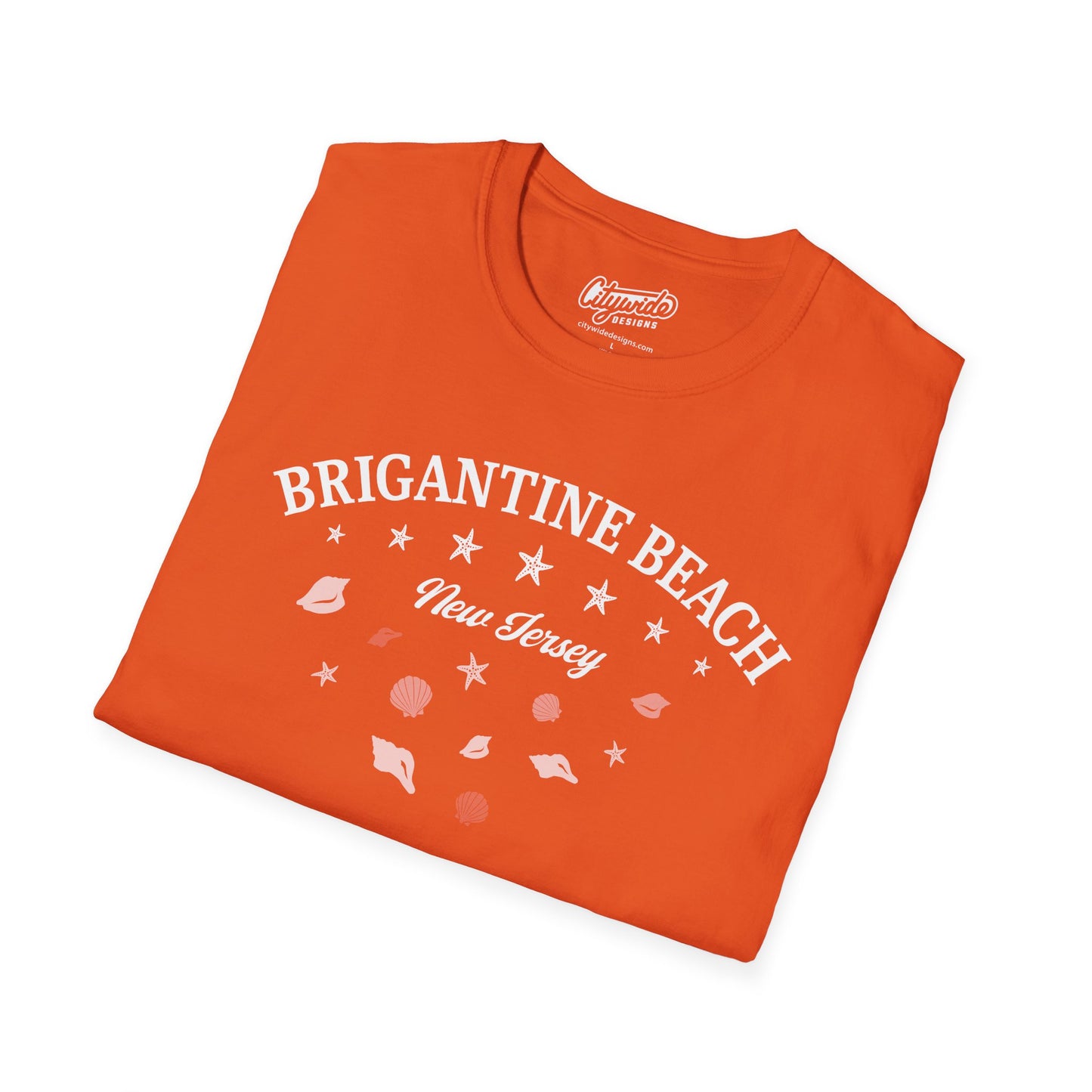 Brigantine Beach New Jersey Seashells And Stars T-Shirt