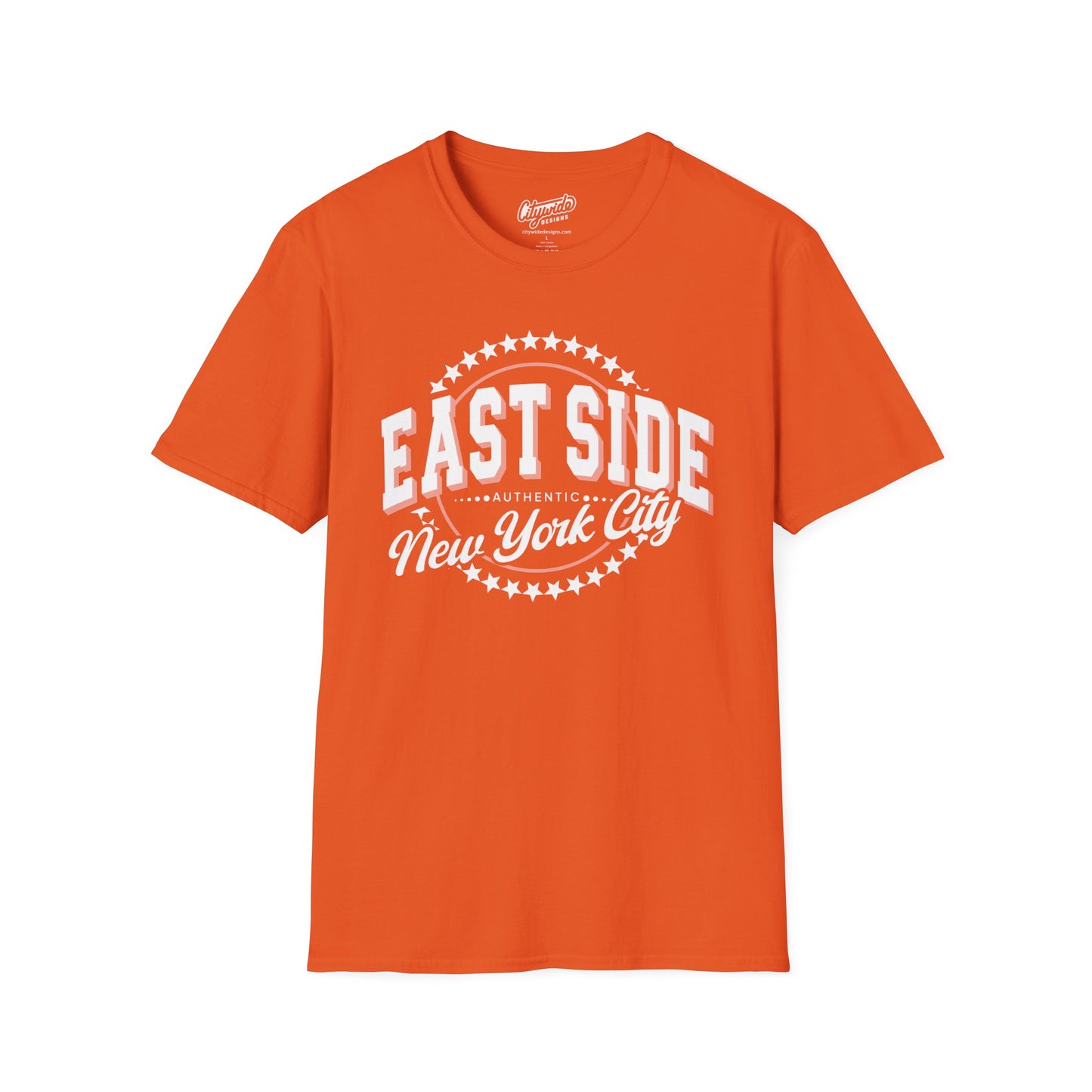 East Side, New York City Graphic Tee with Circle of Stars