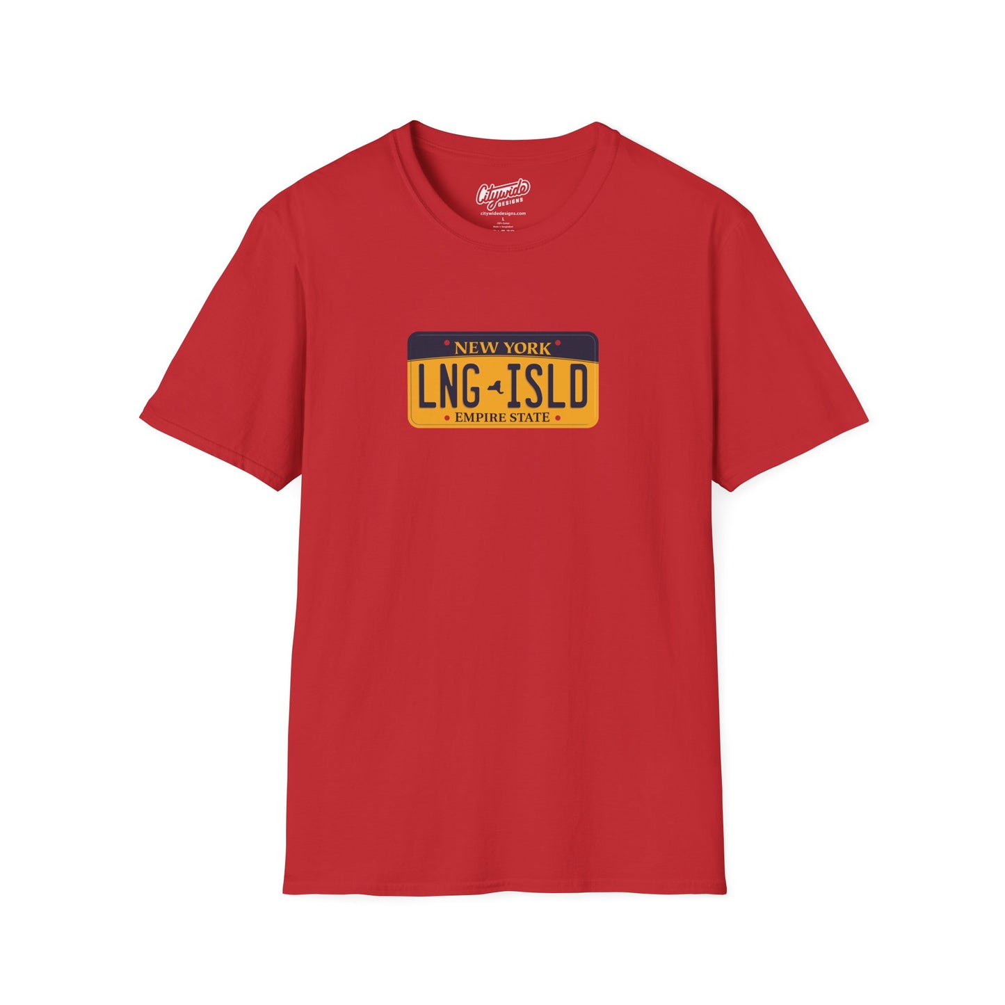 New York License Plate Graphic Tee with Lng Isld Text T-Shirt