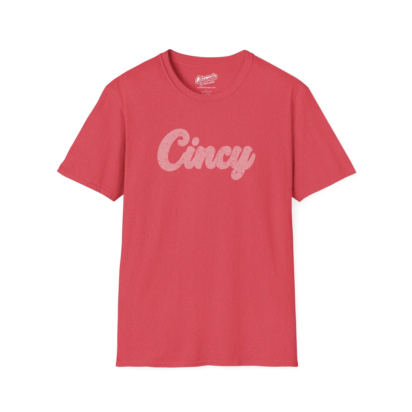 Cincy Grunge Tee – Ghosted White Cincinnati Style Shirt