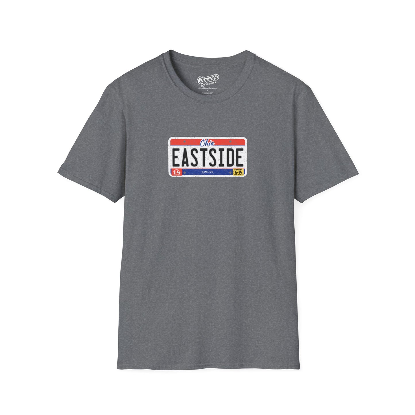 Ohio Personalized License Plate Graphic Tee with Football Text