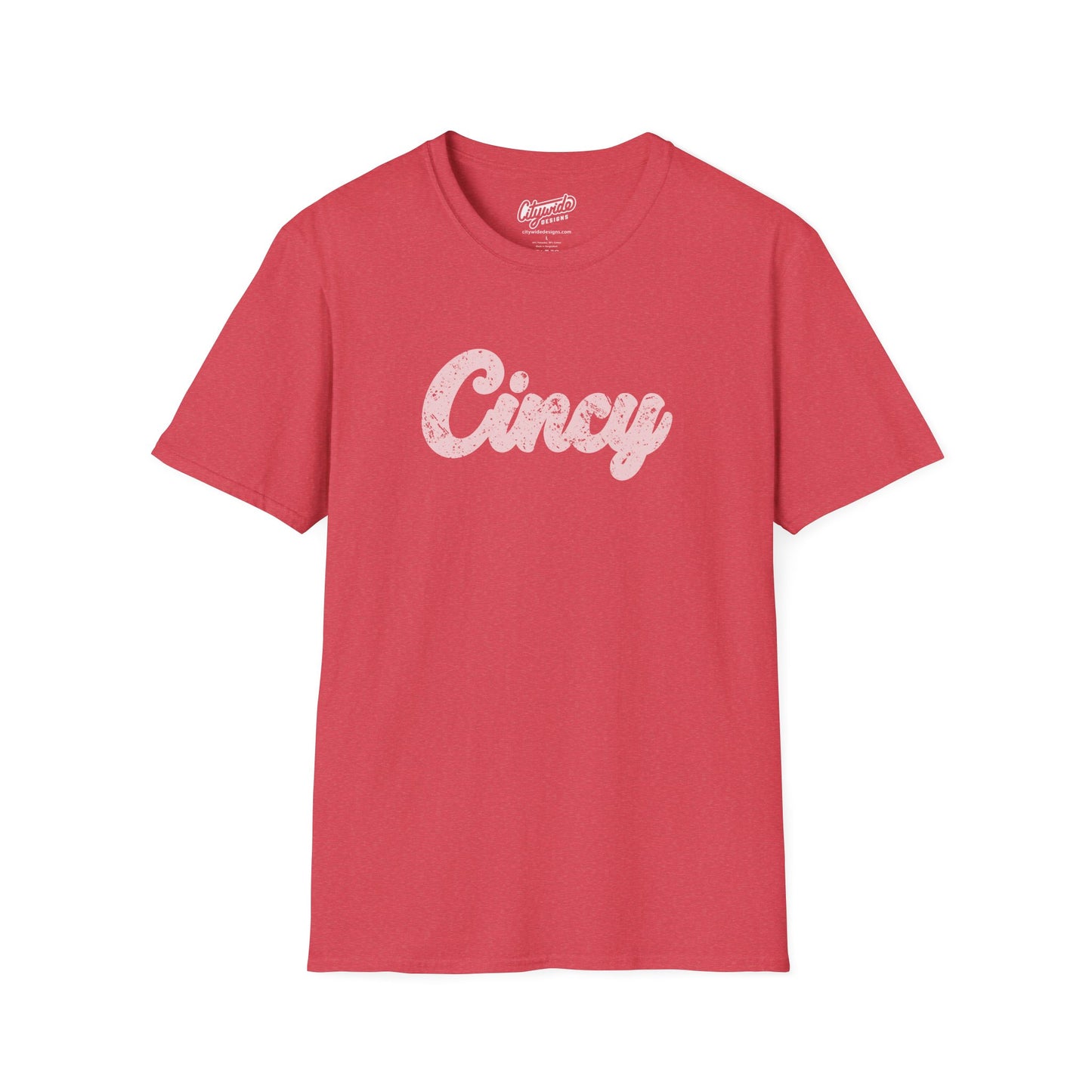 Cincy Script T-Shirt – Grunge, Bold Script Font Cincinnati Tee