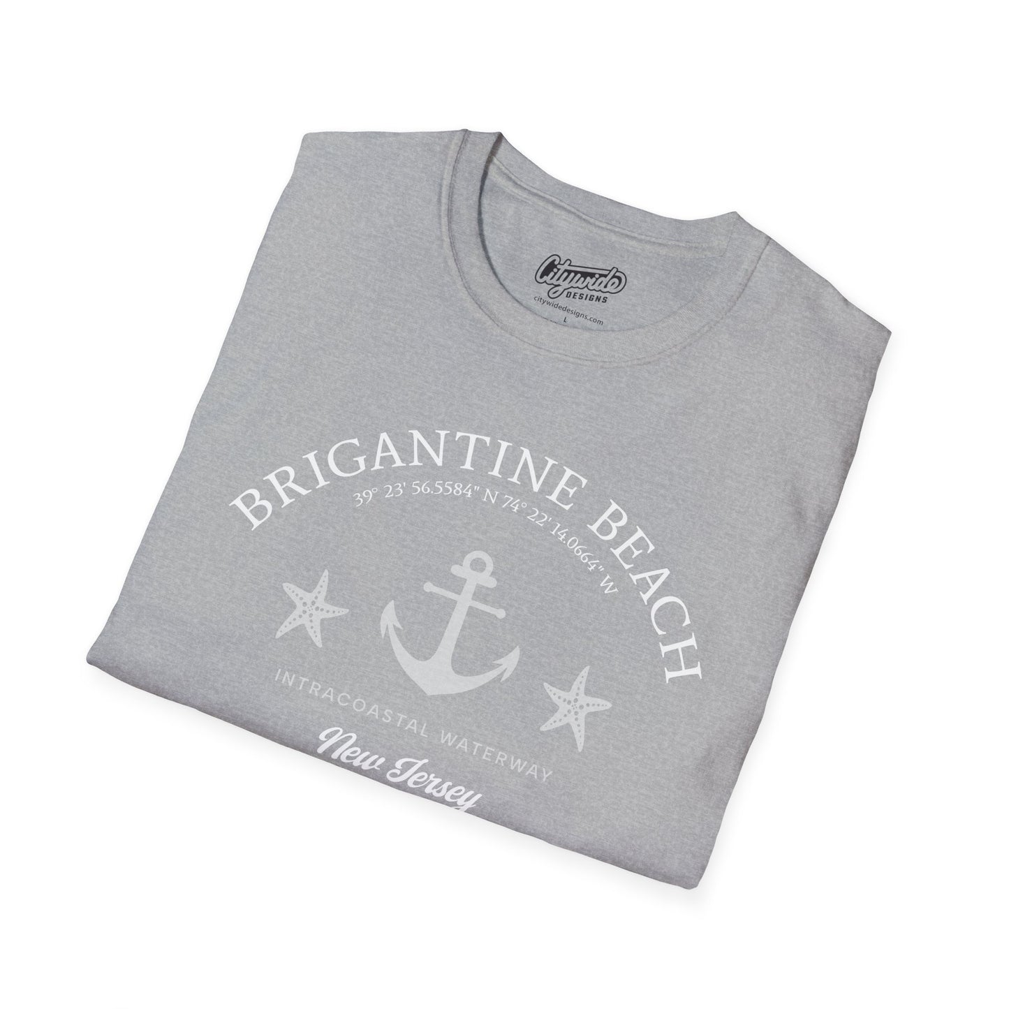 Brigantine Island, New Jersey Starfish and Anchor T-Shirt