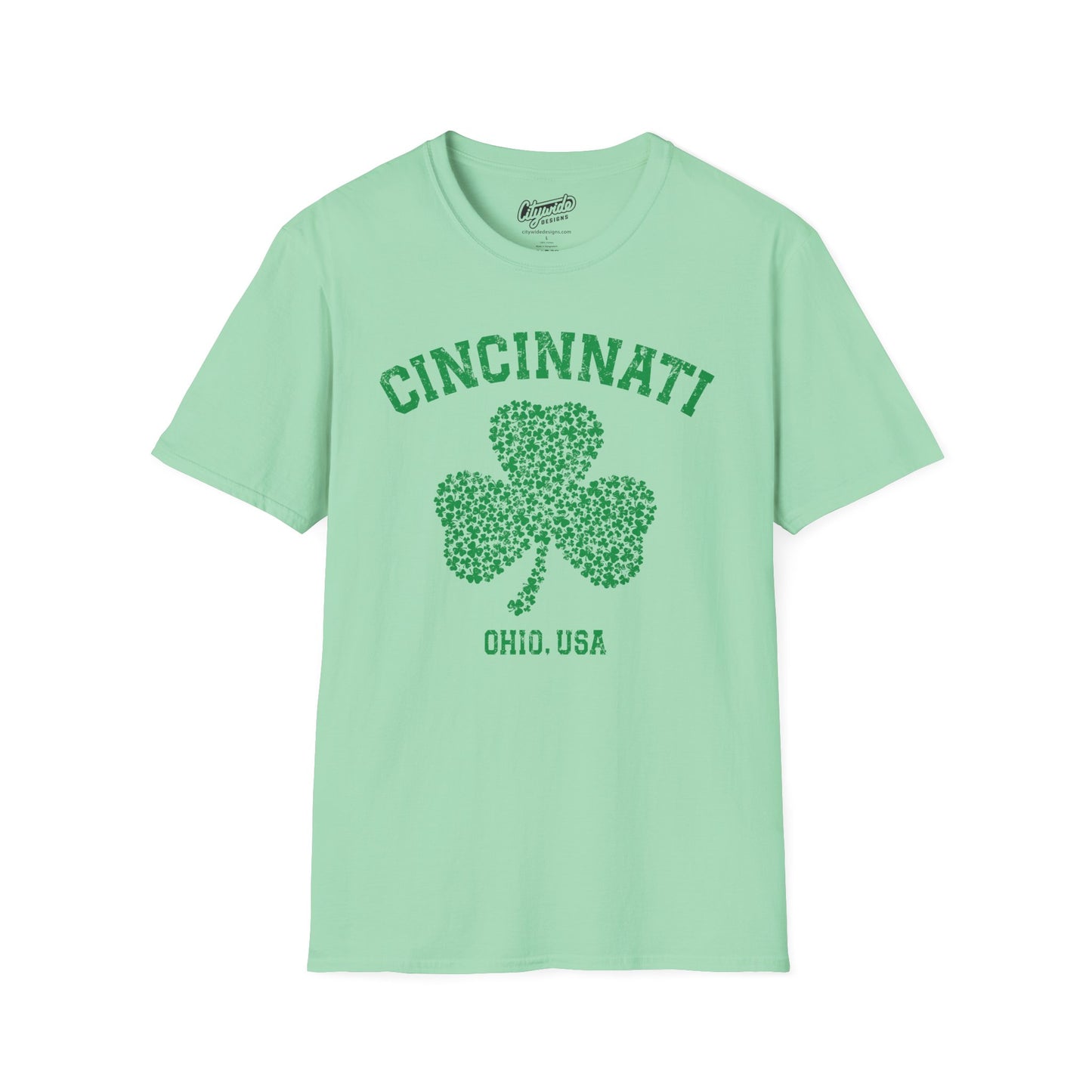 Cincinnati Shamrock T-Shirt – Big Shamrock of Tiny Shamrocks