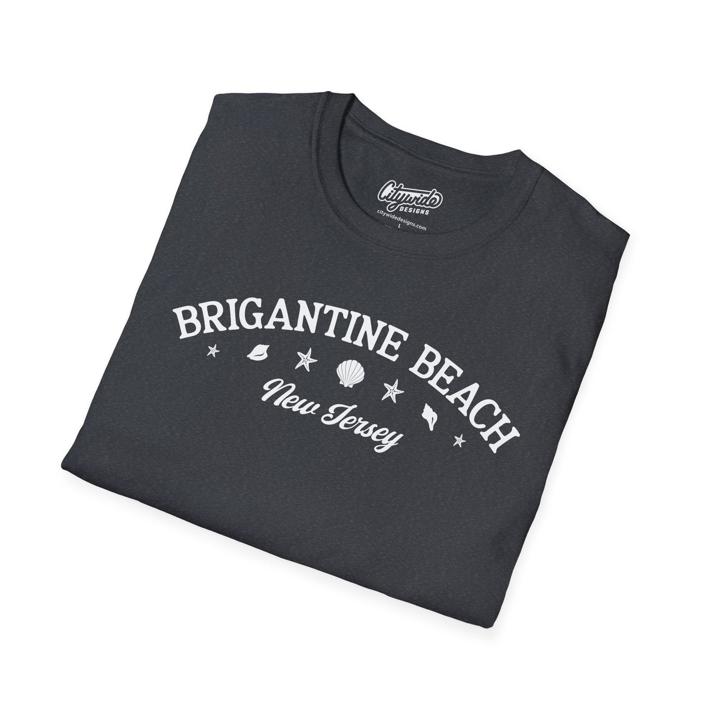 Brigantine Beach, New Jersey Shells And Stars On Arch T-Shirt