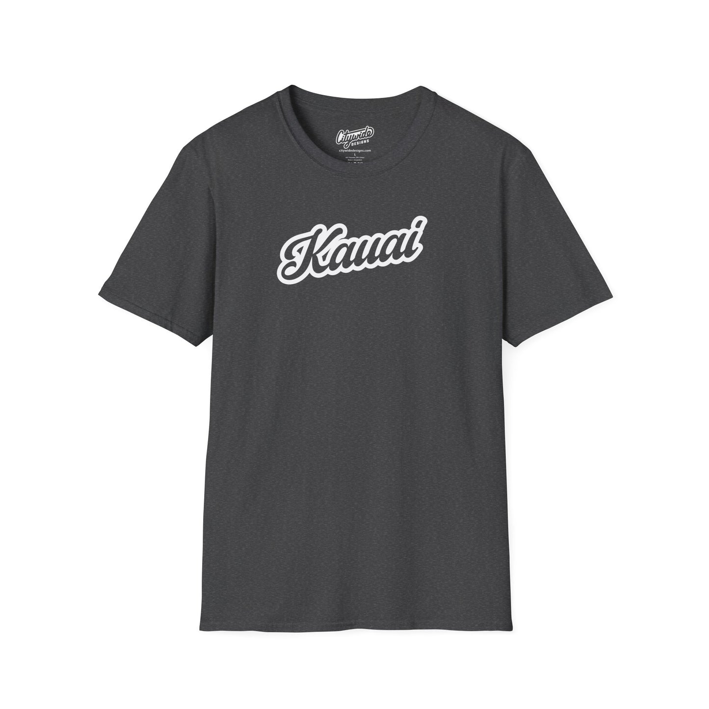 Kauai, HI Classic Script Text Stylish T-Shirt