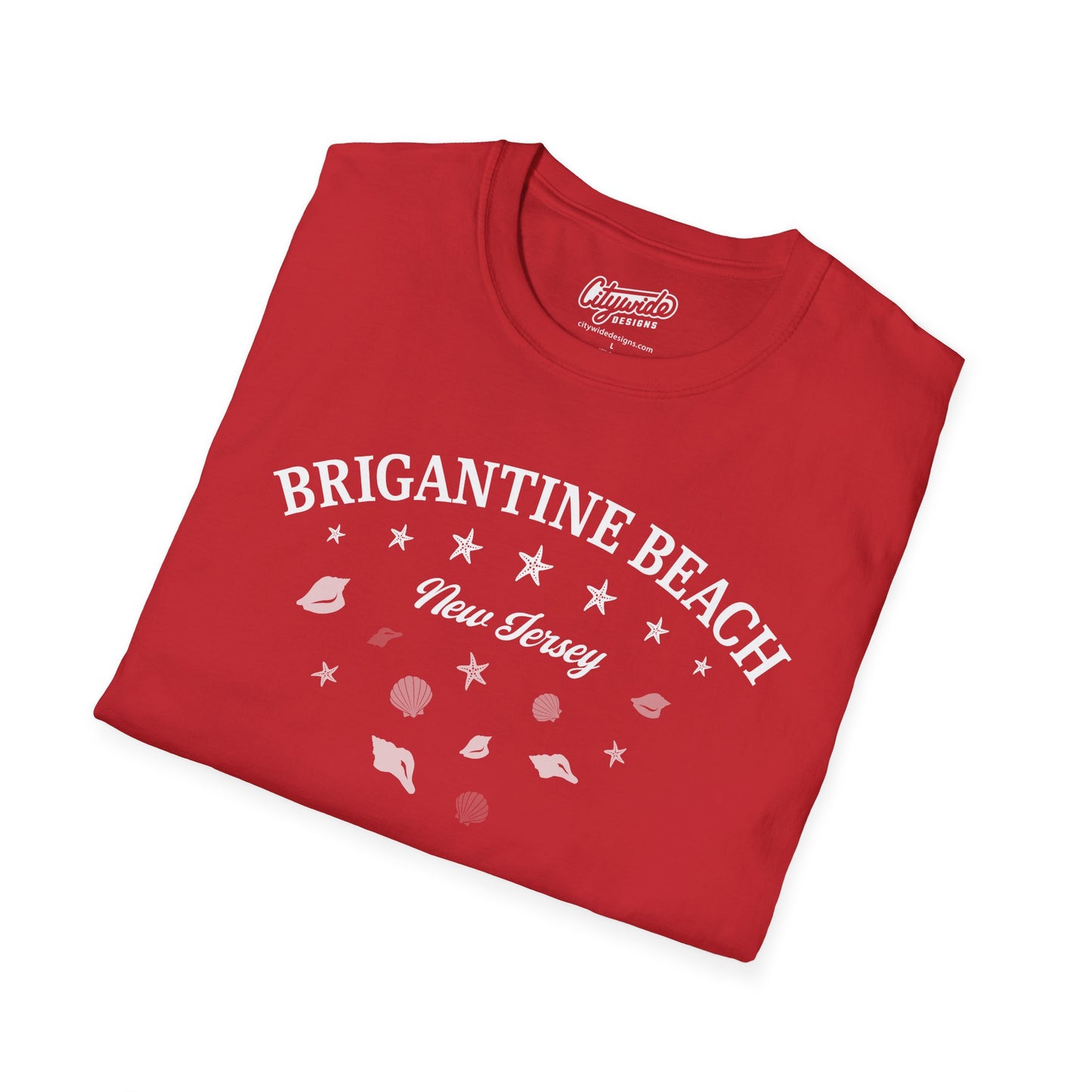Brigantine Beach New Jersey Seashells And Stars T-Shirt