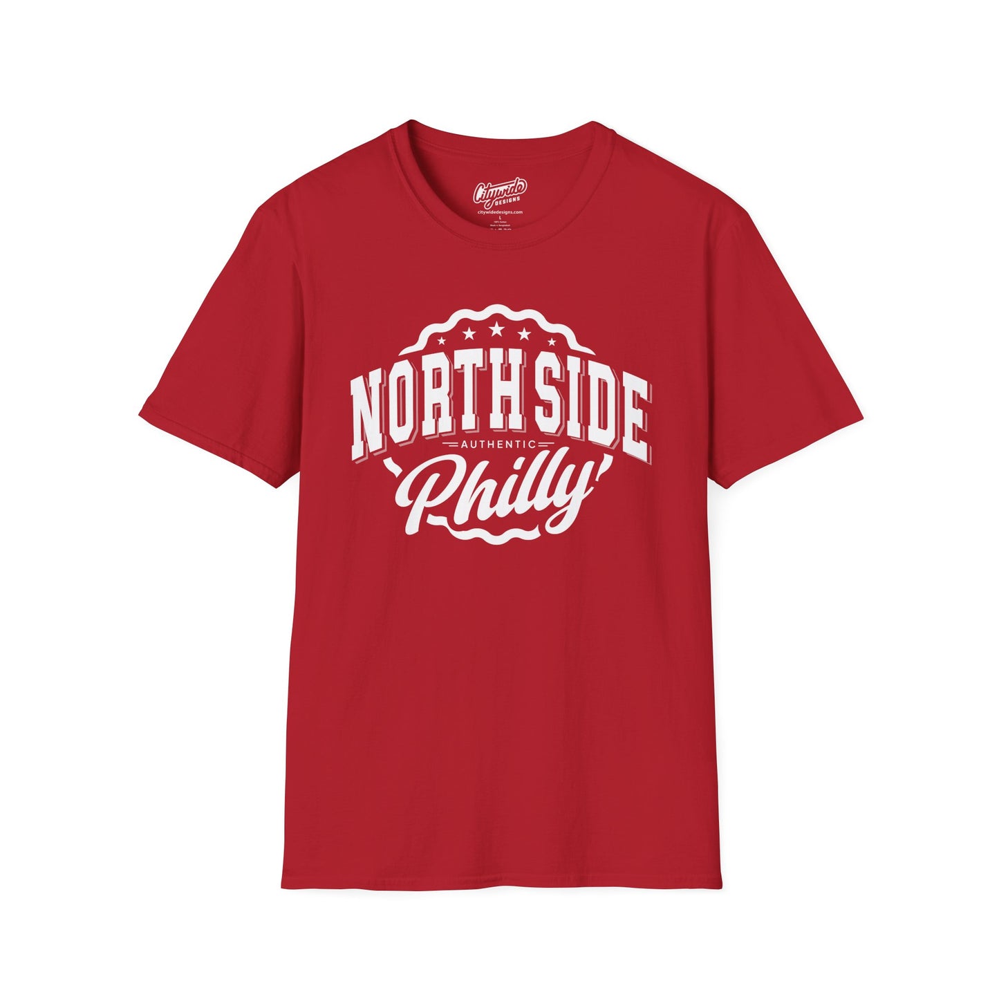 North Side Philly Graphic Tee with Stars & Ribbon, Philadelphia Pride