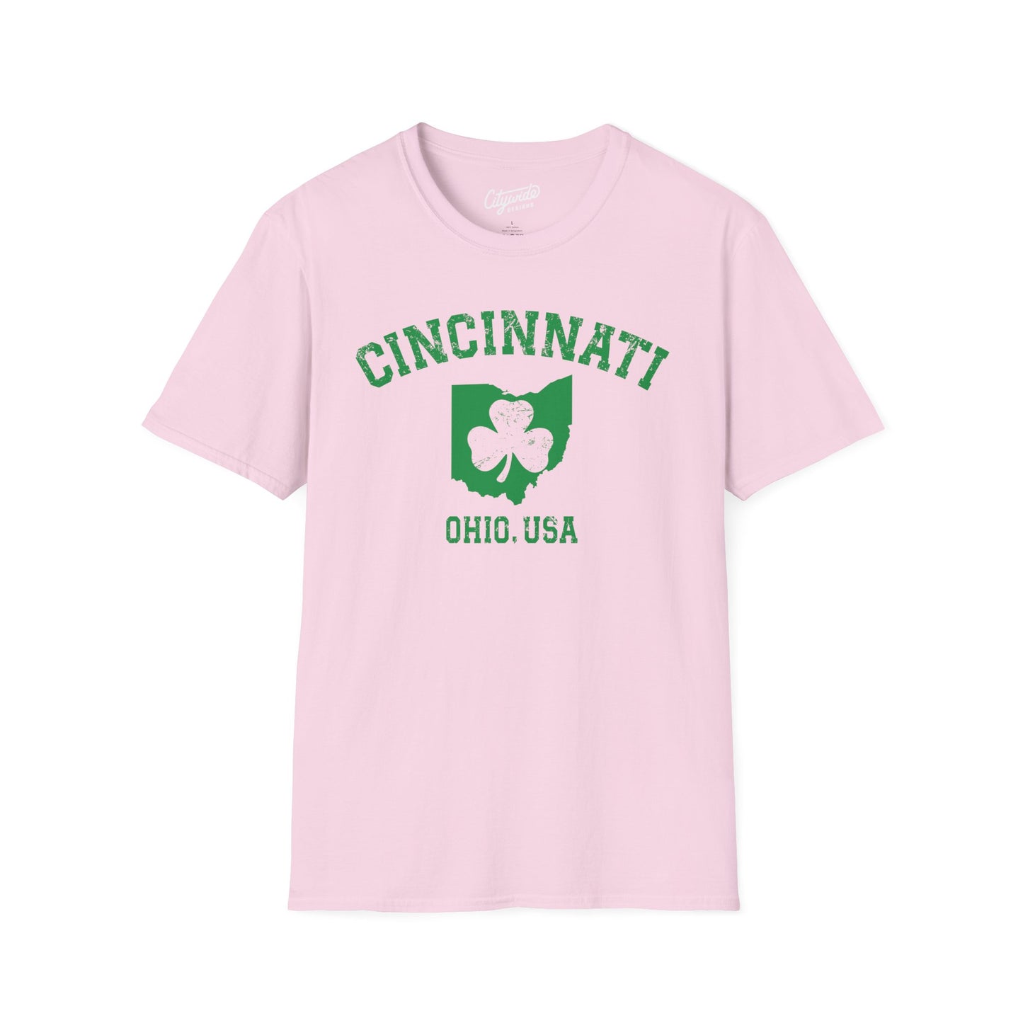 Cincinnati Shamrock Inside Ohio State T-Shirt St. Patricks Day Apparel