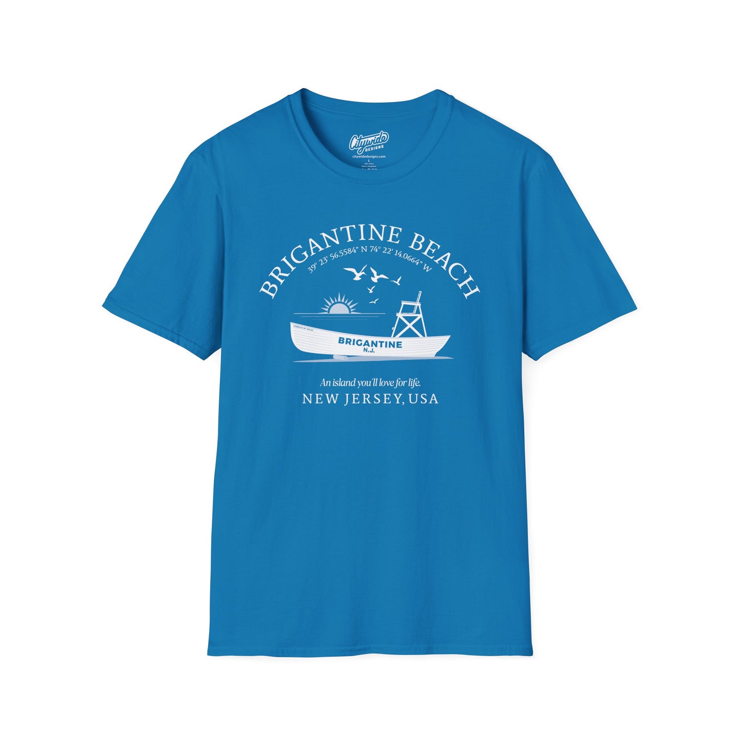 Brigantine, NJ, Beach Patrol Boat, An Island You'll Love For Life T-Shirt