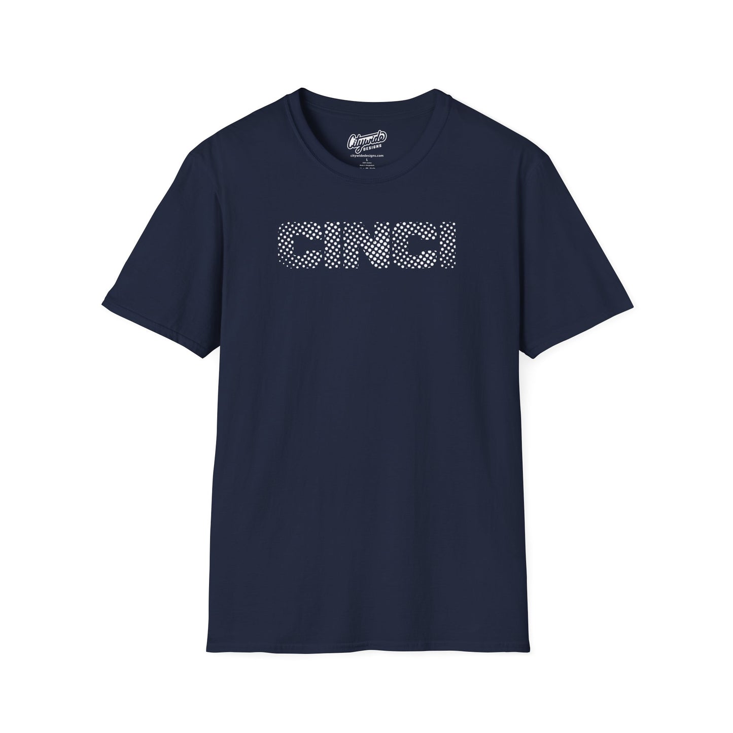 CINCI Created From Halftone Dots, Pop Art l Design Graphic Tee