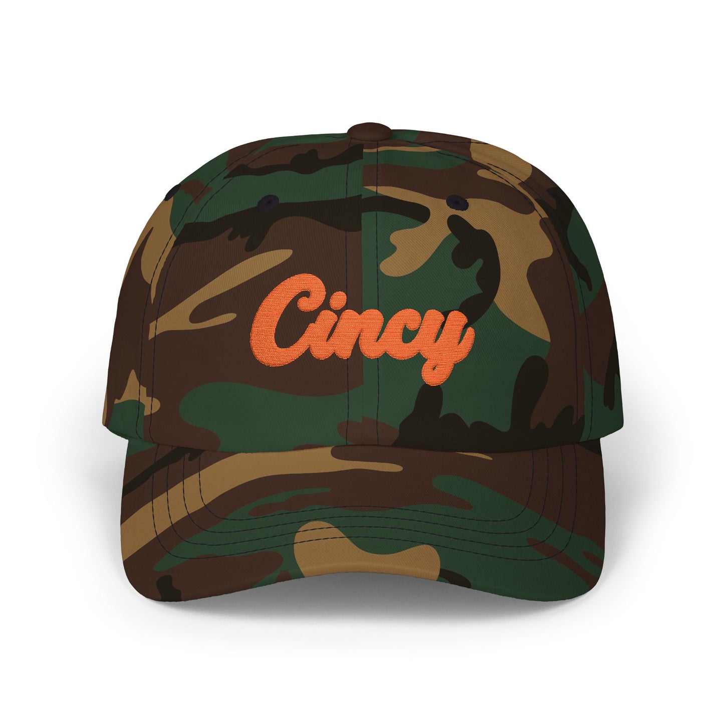 Cincy Dad Cap – Embroidered Script Baseball Hat (Cincinnati Fan)